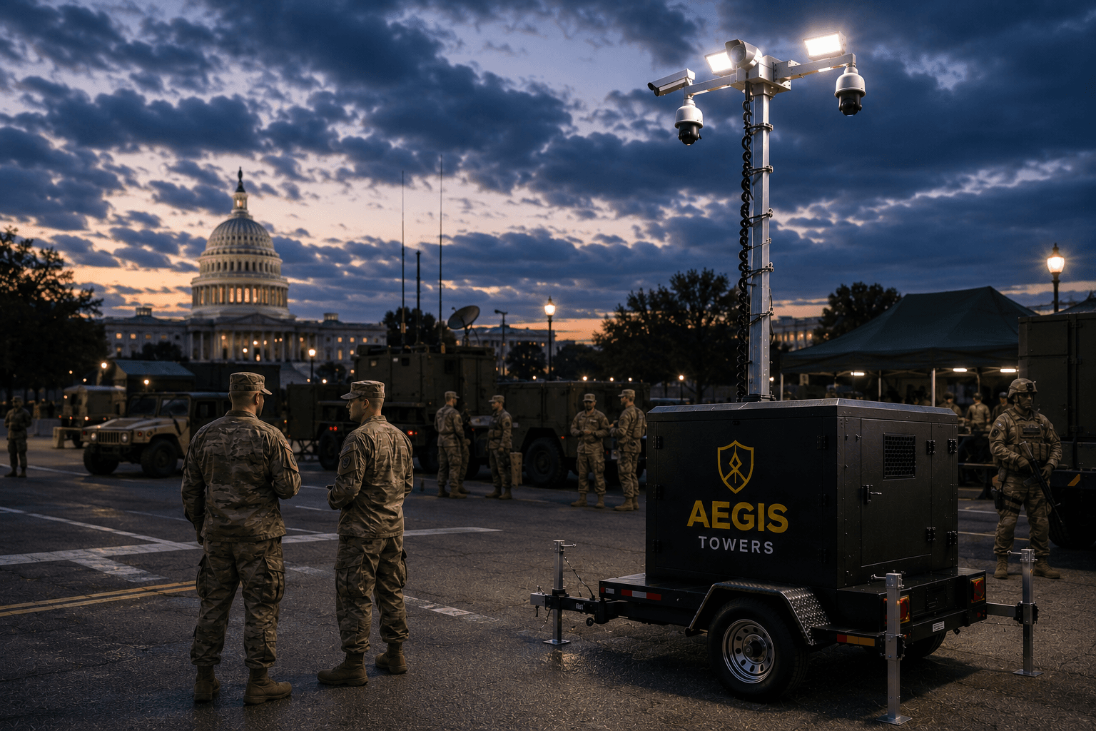 Mobile camera trailer for public safety coverage