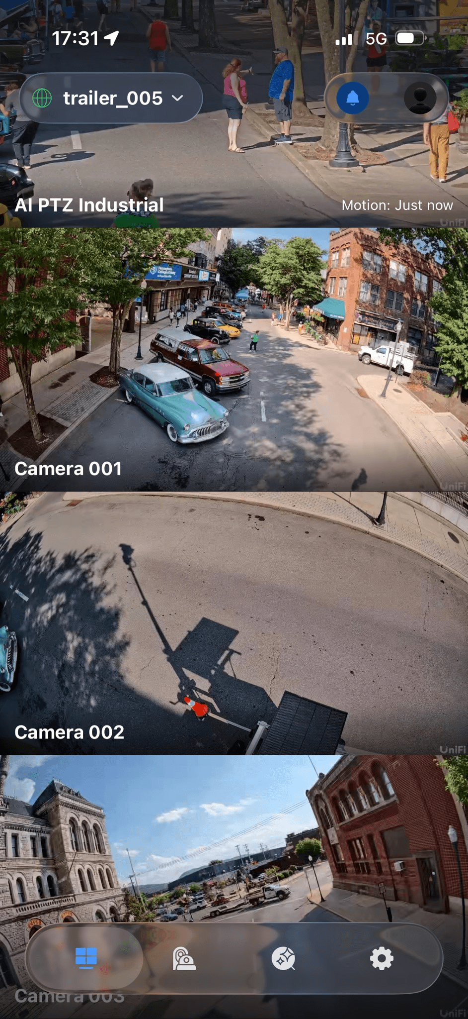 Mobile view of Williamsport surveillance trailer camera feeds
