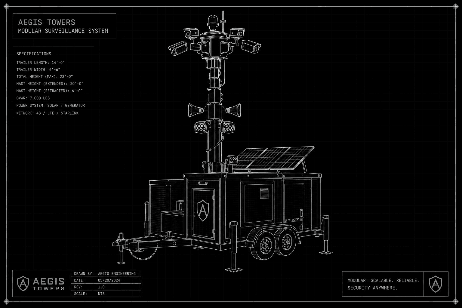 Modular security trailer