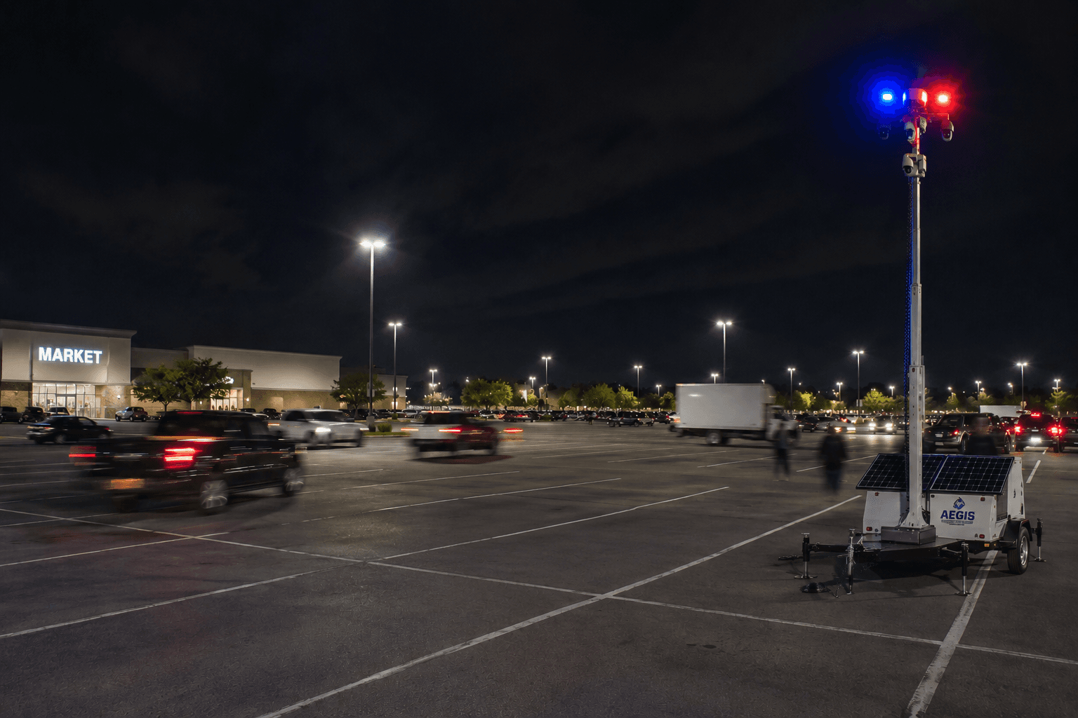 Aegis mobile surveillance trailer service area