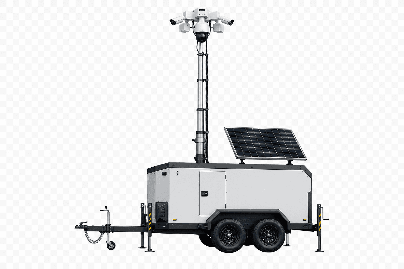 Aegis mobile surveillance trailer side profile